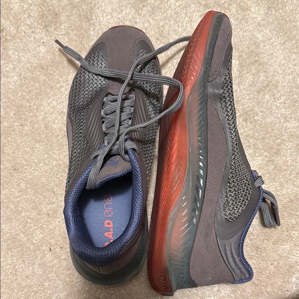 R.A.D Ones Men's Gray and Red Athletic Shoes